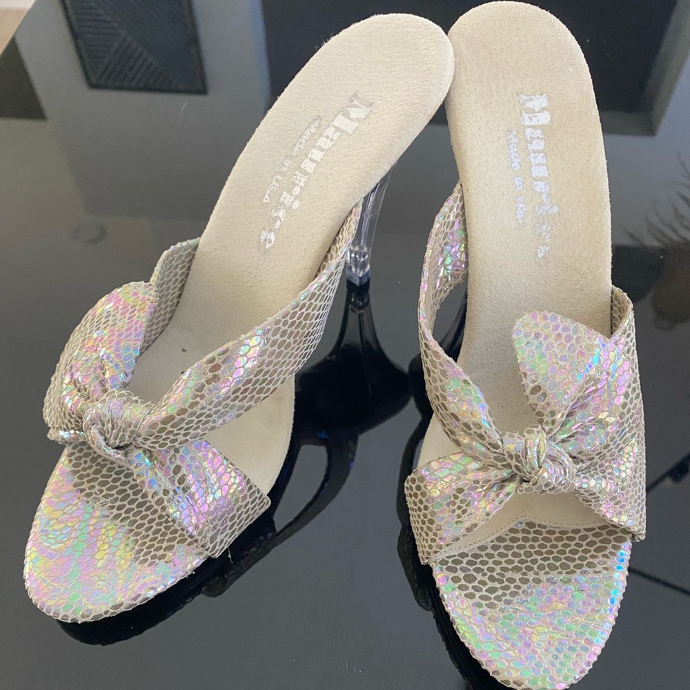Silver Clear Heels